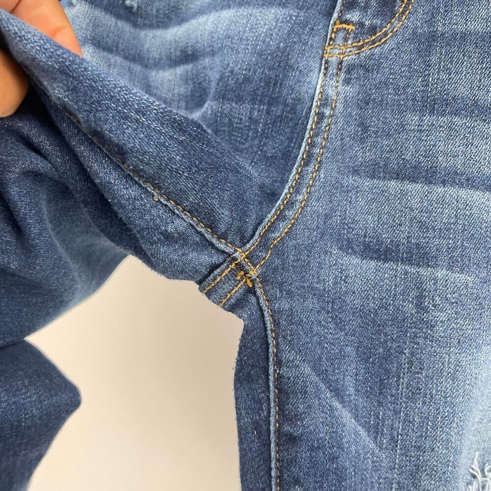 Judy Blue Leopard Patch Skinny Jeans Mid Rise Distressed Stretch Denim 11/30 - Picture 7 of 14